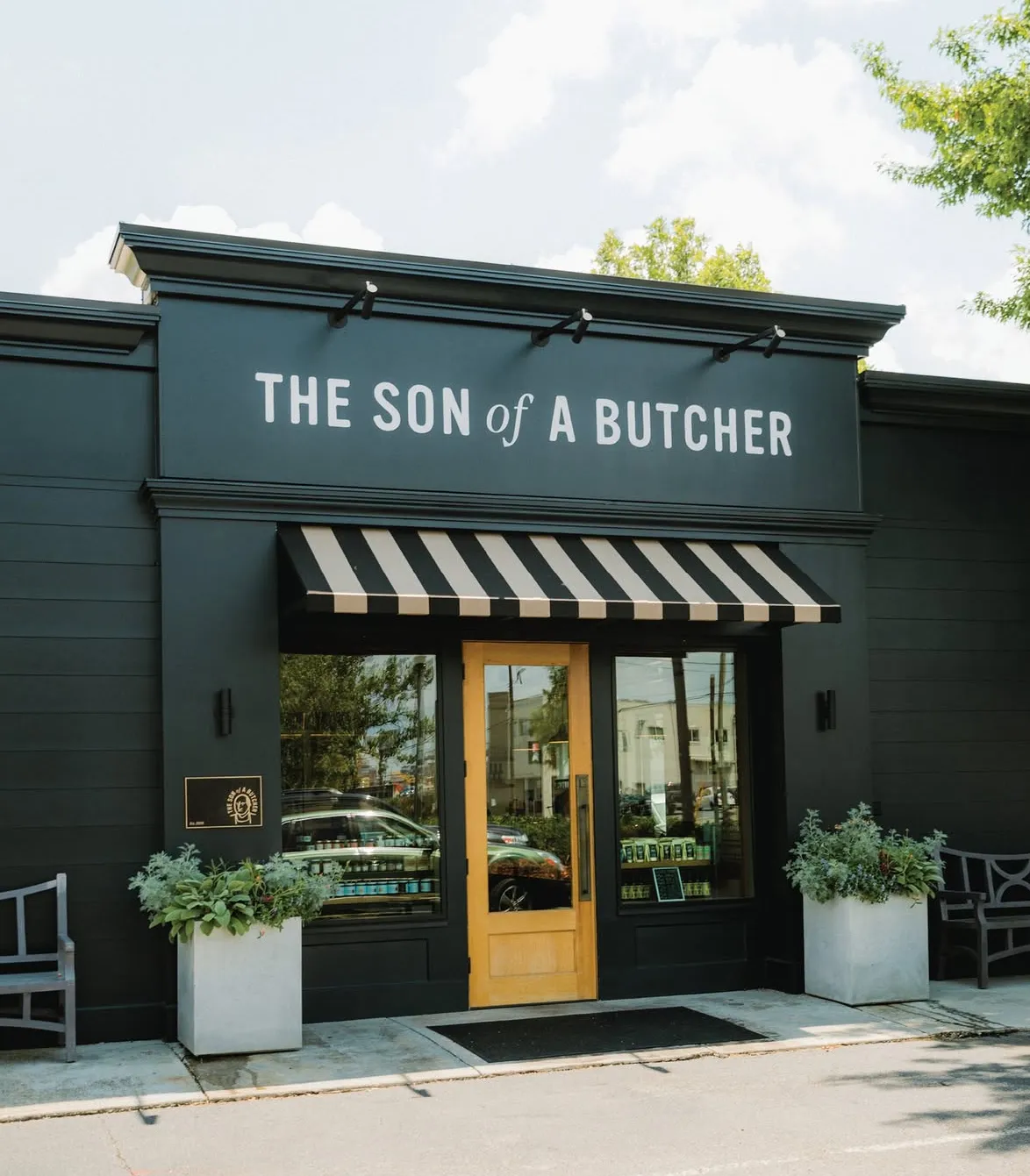 wall sign - hand painted on board - Birmingham Alabama - Pepper Place 