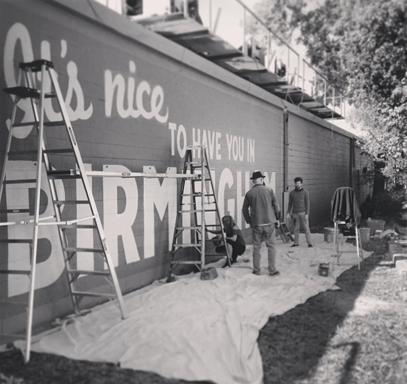 Wall Sign / Mural - It's Nice To Have You In Birmingham - Woodlawn Neighborhood in Birmingham AL