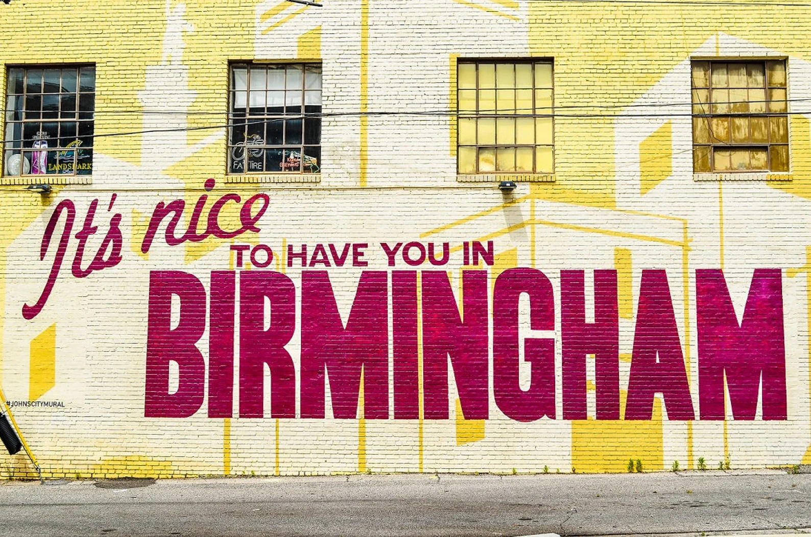 Wall Sign / mural - John's City Diner - It's Nice To Have You In Birmingham