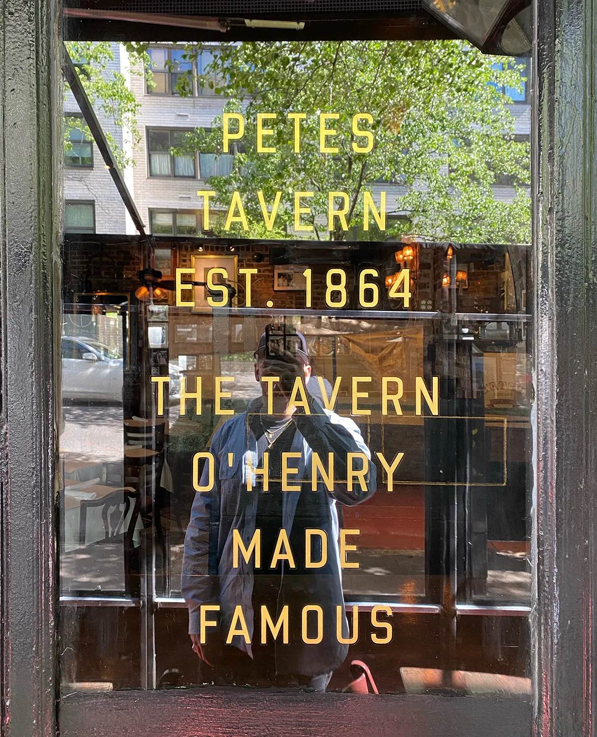 custom type - reverse on glass - doug aldrich - manhattan - pete's tavern 
